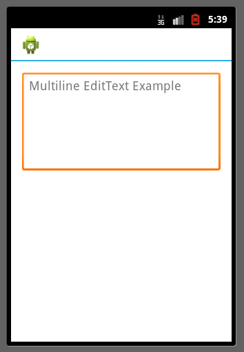 EditText Multiline example Android